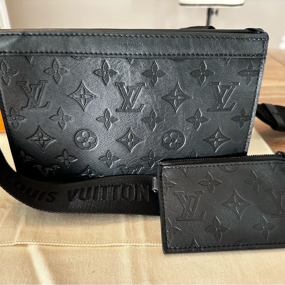 Louis Vuitton Gaston crossbody wearable wallet bag in monogram shadow leather